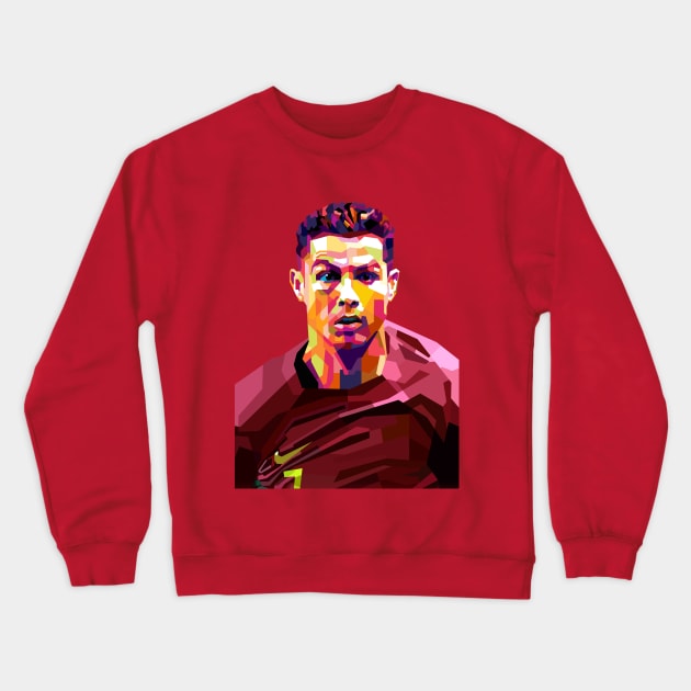 Cristiano Ronaldo Portugal WPAP Crewneck Sweatshirt by awangwidyatama